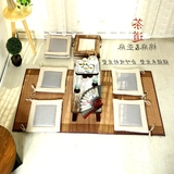 日式简约亚麻布椅垫方形办公室坐垫夏季加厚透气榻榻米蒲团飘窗垫