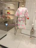 chloe/克洛伊专柜橱窗款上衣+高腰裙层叠套装粉色花朵刺绣欧根纱