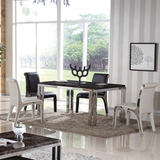 不锈钢大理石餐桌钢化玻璃餐桌 新款时尚高档大气客厅组合系列