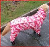 雨衣宠四脚连体迷彩雨衣金毛萨摩大型犬宠物全包雨衣 狗现货包邮