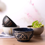 日本韩式家用宜家拉面沙拉泡面神器陶瓷和风仿古饭碗甜品创意餐具