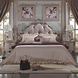 欧式床实木布艺双人床美式床欧式公主床1.8米婚床新古典床法式床