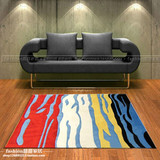特价简约现代欧美彩色波浪线条个性创意卧室茶几客厅床边门垫地毯