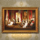欧式油画手绘 客厅有框装饰画酒店壁画 音乐会大型宫廷人物画1