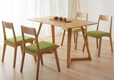 北欧宜家日式全实木餐桌椅组合 现代简约风格办公椅 白橡木餐椅