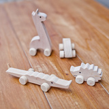 治愈系小动物 日式ZAKKA创意礼品长颈鹿原木制玩具萌宠摆件送礼物