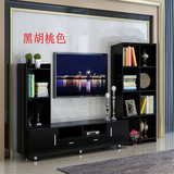 简约现代创意电视柜时尚钢化玻璃实木抽电视柜小户型茶几组合