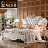浪漫法式公主床小户型皮艺床软床双人床 1.8米欧式皮床太子床婚床