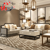 现代中式家具整装 售楼处奢华仿古实木 样板房客厅新中式沙发组合