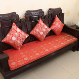 定制新中式现代沙发座垫红实木椅座垫餐桌椅垫加厚海绵垫靠垫抱枕