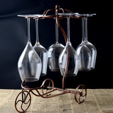 自行车款 创意时尚铁艺欧式挂杯架 酒杯架红酒瓶架子
