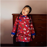 冬季新款促销喜上眉梢儿童中式旗袍棉衣棉袄外套拜年服一朵莲自制