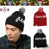 日本代购 AAPE KNIT CAP 潮牌猿人休闲男女款针织套头帽