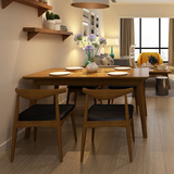 餐桌椅组合日式简约现代餐台北欧家具小户型饭桌实木餐桌简易饭桌