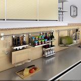 宜家304不锈钢厨房置物架 厨房挂架壁挂筷子筒调味架锅盖架砧板架