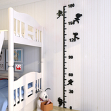 玄关立体墙贴卡通动物身高贴儿童房宝宝测量身高尺幼儿园3d亚克力