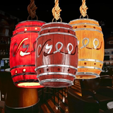 复古酒瓶吊灯美式乡村个性创意酒吧吧台灯麻绳灯咖啡厅艺术灯具