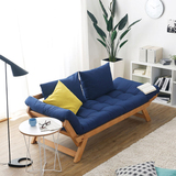 天天特价小户型实木沙发床1.8米客厅简易实木布艺沙发床2米包邮
