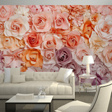 电视背景墙纸客厅温馨卧室客厅浪漫玫瑰花3d立体大型壁画墙画墙布