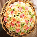 香槟玫瑰花鲜花速递全国同城合肥北京广州杭州南京上海生日送花店