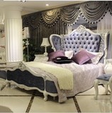 欧式床1.8米双人床 法式床简约婚床实木床 新古典现代公主床家具