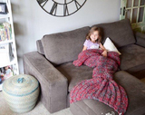 美人鱼尾巴毛毯 毛线毯子编织休闲沙发针织盖毯爆款空调毯