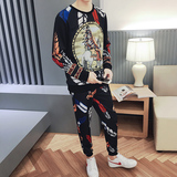 2016秋季新款青年时尚男士运动套装休闲卫衣潮流韩版修身长袖长裤
