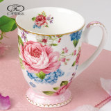 floris 欧式玫瑰马克杯骨瓷杯子咖啡情侣水杯茶杯陶瓷咖啡杯奶杯