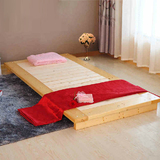 实木床宜家单人床1.2松木床榻榻米组装床双人床简易儿童床田园
