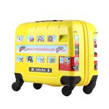 慕柏郦户外装备儿童旅行箱儿童拉杆箱 巴士汽车 万向轮16寸可坐