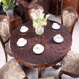 软质玻璃圆桌桌布透明磨砂桌垫防水茶几垫免洗PVC水晶板