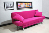 现代布艺沙发简约实木三人单双人1.8米1.5米1.2米折叠多功能沙发