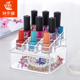 创意化妆品收纳盒透明亚克力桌面置物架韩式口红指甲油饰品整理盒