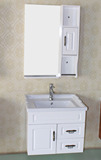 浴室柜橡木仿古卫生间洗手盆组合柜陶瓷台面一体吊柜白色60cm
