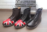 韩版男靴 英国国旗马丁靴 牛皮气垫1460马丁靴 牛筋底耐磨增高靴