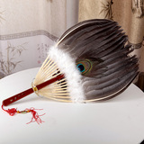 孔明扇子 精品天然鹅毛羽扇 传统纯手工制作工艺扇礼品扇大孔雀