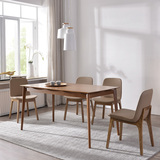 北欧时尚简约实木餐桌宜家长方形中小户型实木餐桌椅餐厅休闲吧椅