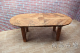 老榆木门板餐桌办公咖啡桌旧门木头实木会议桌茶桌书桌茶桌原生态
