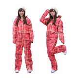 2015 滑雪服 女 加棉连体滑雪服 滑雪服套装 防风防水透气保暖SG