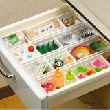 日本进口inomata塑料厨房收纳盒 餐具工具收纳格 小号抽屉收纳盒