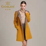 乔万尼2015冬季新款女装正品羊毛大衣修身时尚中长款双面尼大衣女