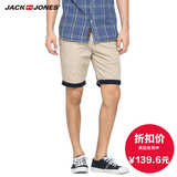 JackJones杰克琼斯男装夏纯棉修身休闲短裤O|215215020
