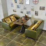 北欧 咖啡厅桌椅 简约时尚甜品店西餐厅茶餐厅卡座沙发桌椅组合