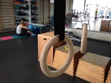 高档桦木质可调节体操吊环 引体向上倒挂健身器材 健身房家用