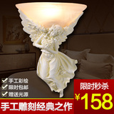 欧式风情 法式田园宫廷 立体雕塑壁饰女天使壁灯 走廊客厅灯具