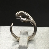 二手奢侈品正品TIFFANY蒂芙尼女款1837系列心型925银14号开口戒指