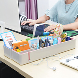 日式办公桌文具分类整理盒塑料抽屉储物盒创意桌面杂物整理收纳盒