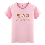 梦想巴士夏装新款韩版草莓小花女式休闲纯棉上衣短袖T恤 HNCP 049
