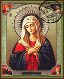 美国代购 圣母玛利亚 基督教壁挂工艺品 圣母谦虚天主教圣像画