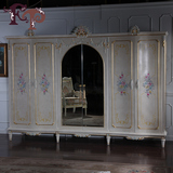 欧式实木玻璃门衣柜 意大利风格 法式家具 别墅大衣柜 简易衣柜